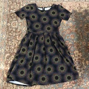 Lularoe Amelia dress black w colorful circles